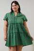 Isha Floral Empire Tiered Mini Dress Curve